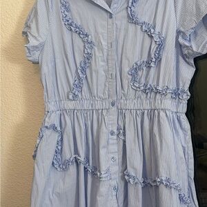 Kate Spade Blue Striped Maxi Dress